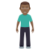 🧍🏾‍♂️ man standing: medium-dark skin tone display on JoyPixels